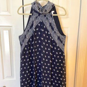 London Times Paisley Sleeveless Swing dress